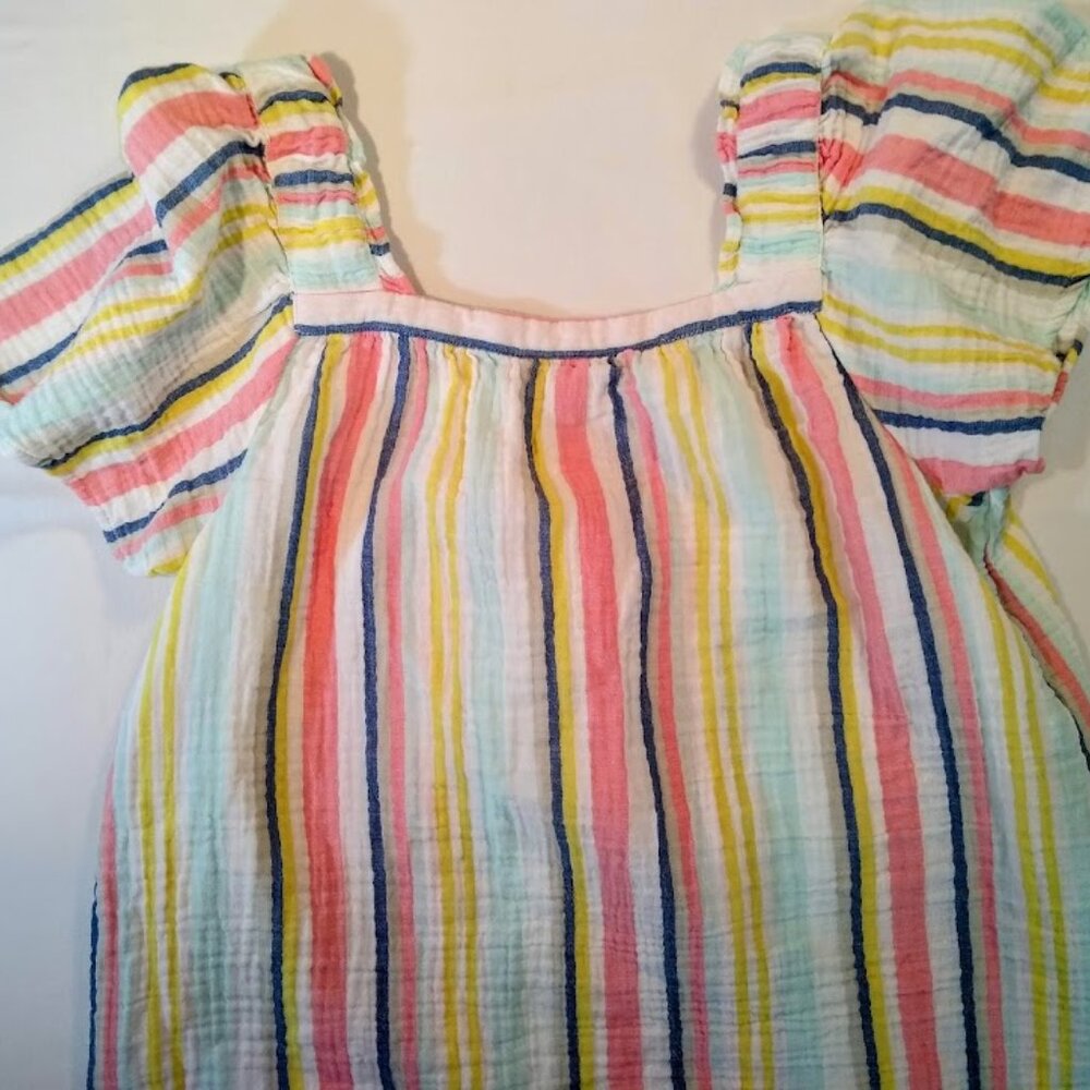 NWOT Style & Co M 100% cotton top multi-color stripes - Picture 2 of 8